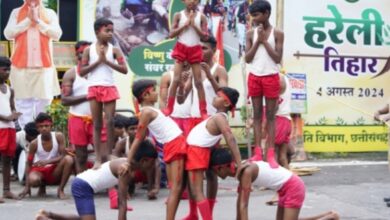 Photo of छत्तीसगढ़ : हरेली त्यौहार पर मलखंभ का रोमांचक प्रदर्शन